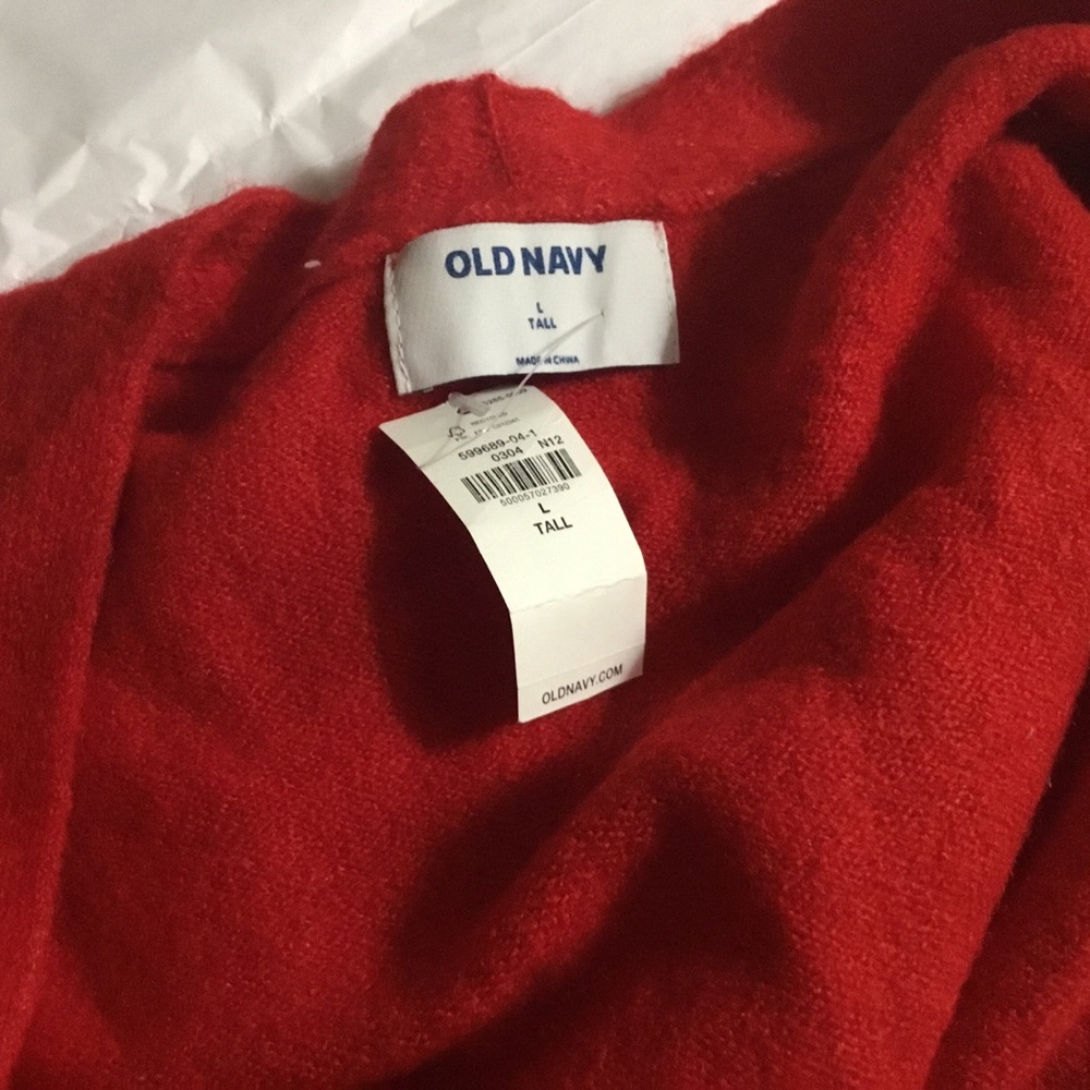 Bright Red Cardigan Sweater - Picture 4 of 5